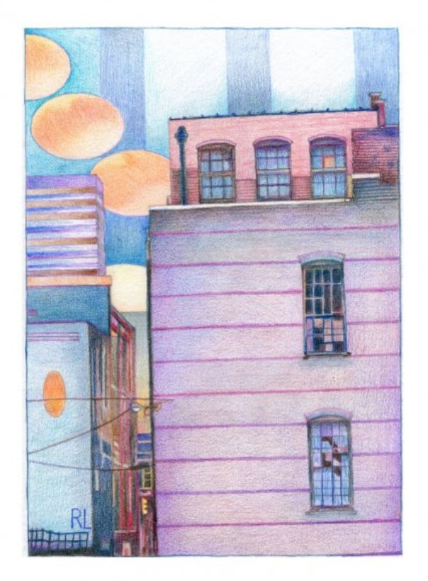 Gay Street Oddities - colored pencil